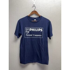 Vintage Computer Shirt Philips Personal Computers RP Sportswear 80s 70s Medium
